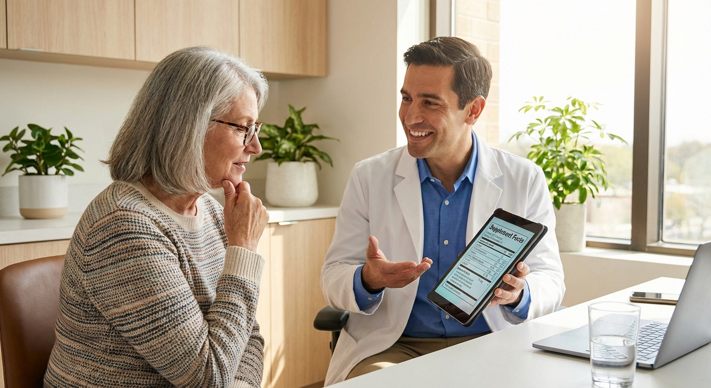 Doctor consulting patient about nerve health supplements for neuropathy management