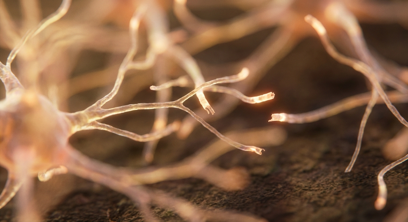 Abstract illustration of nerve pathways being disrupted by alcohol toxicity