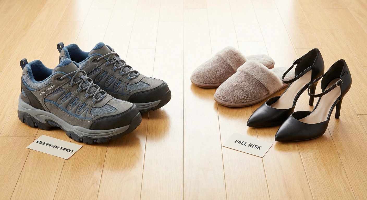 Proper footwear for balance and stability