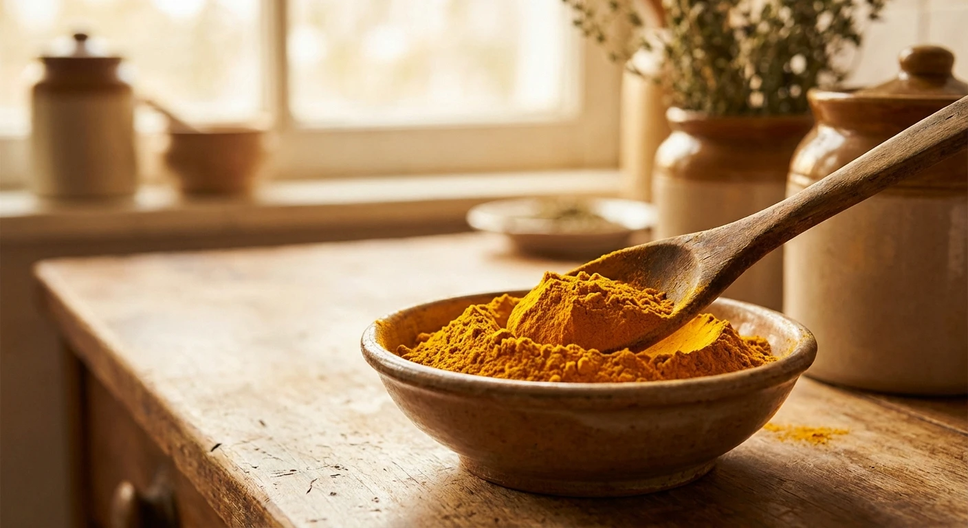 Golden turmeric powder containing curcumin the active compound studied for neuropathy