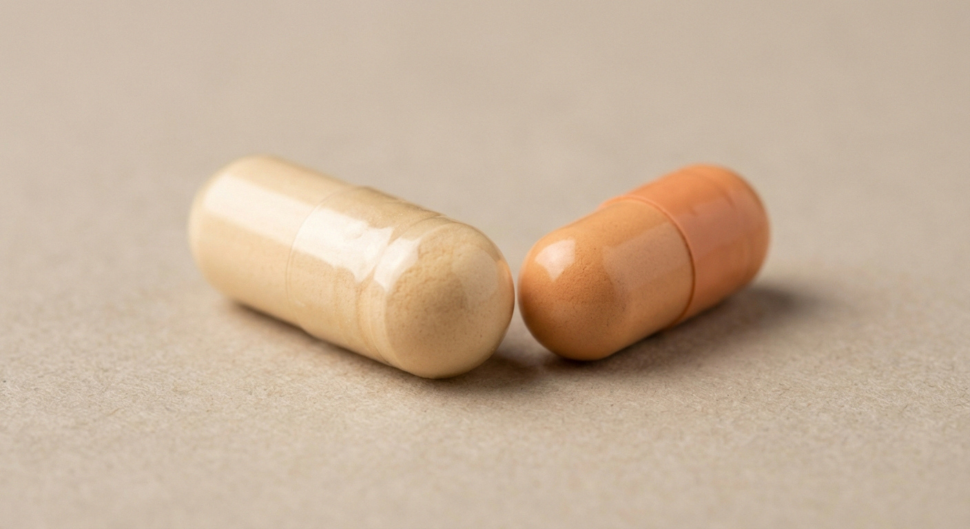 Split image of gabapentin capsule vs Lyrica capsule for medication comparison