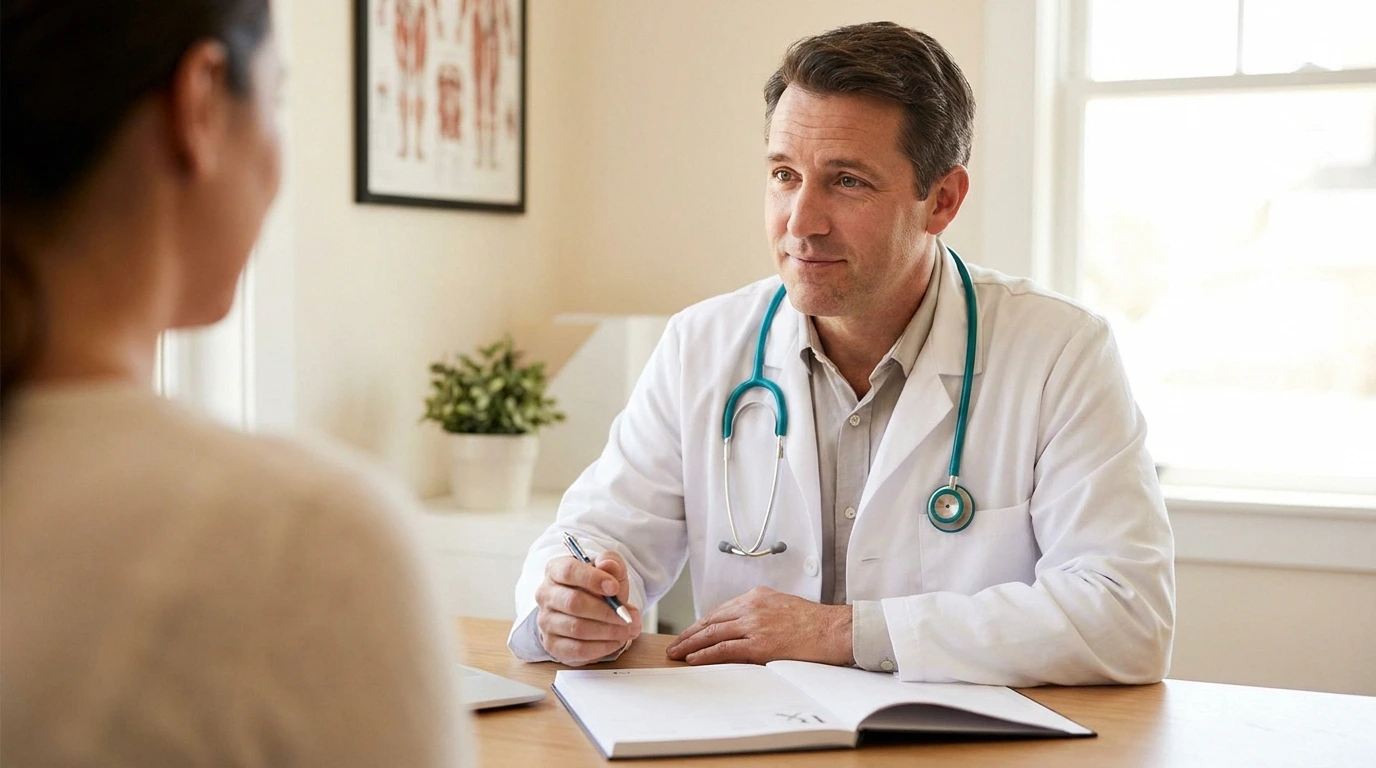 Doctor consulting patient about nerve health supplements for neuropathy management