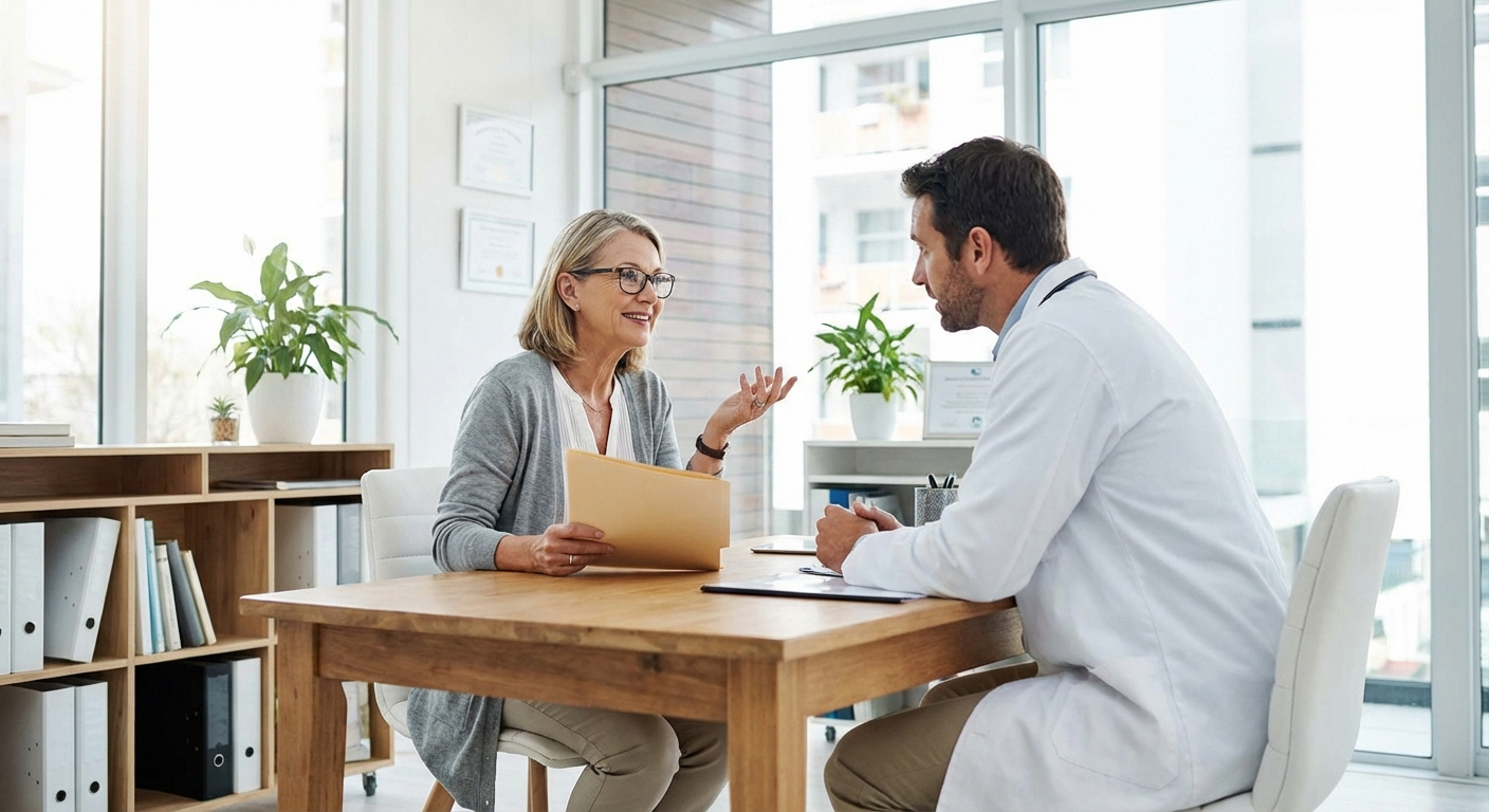 Patient consulting with new specialist for neuropathy second opinion