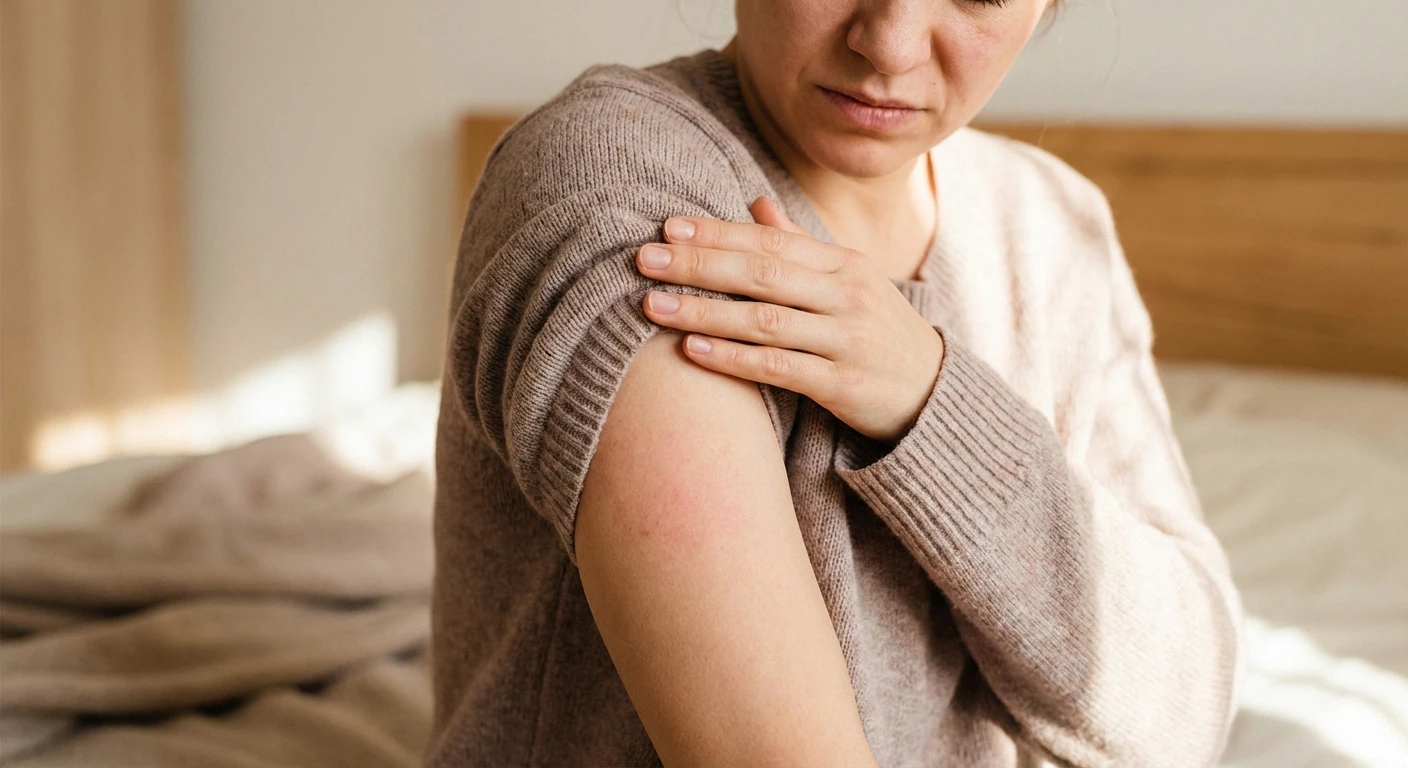 Person experiencing burning and touch sensitivity from post herpetic neuralgia symptoms