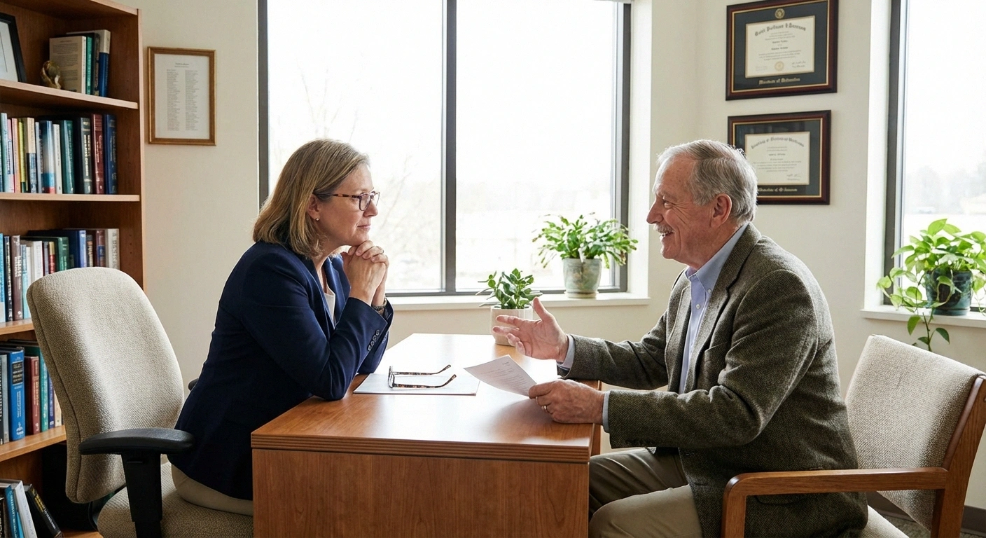 Doctor and patient discussing amitriptyline as a treatment option for neuropathy pain