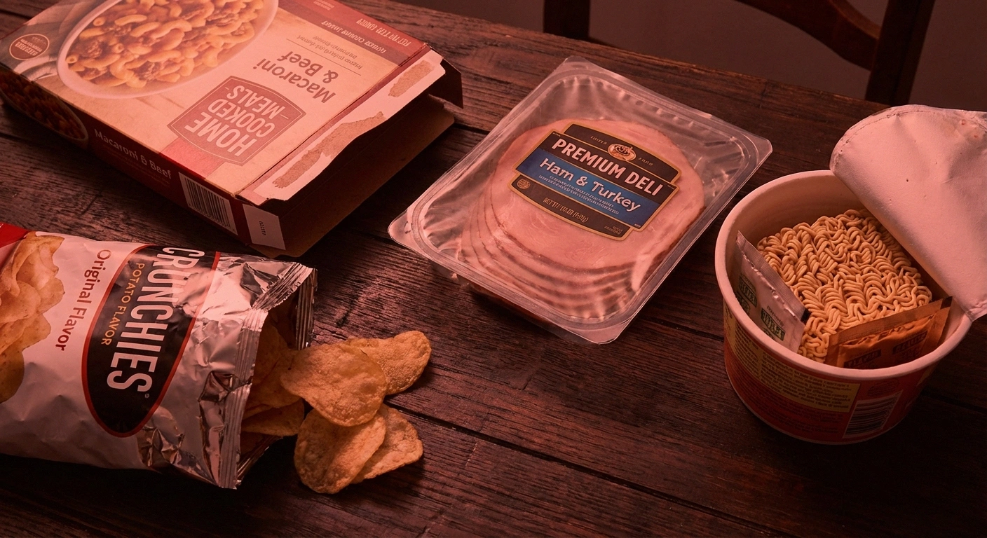 Processed foods that can worsen neuropathy symptoms including frozen meals chips and deli meats