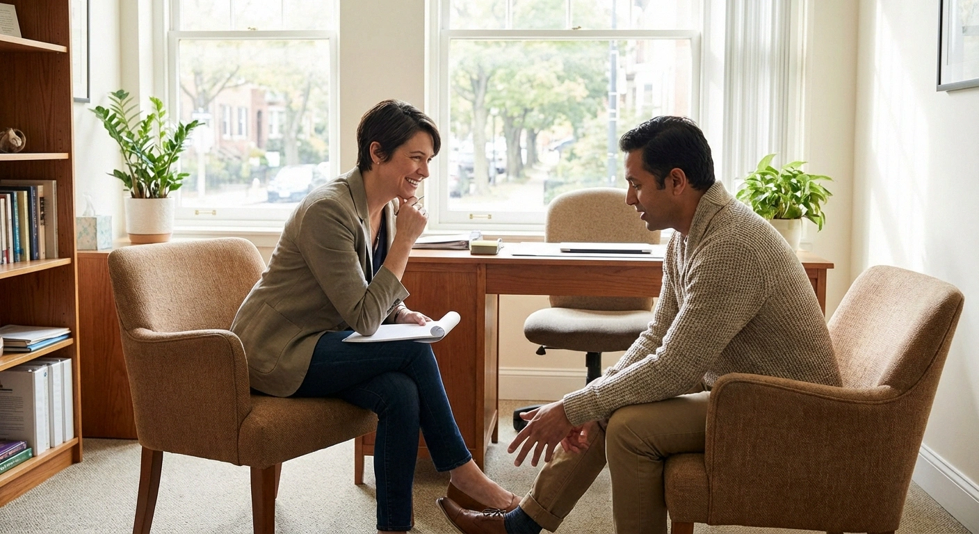 Patient discussing lidocaine patch options with doctor during neuropathy consultation