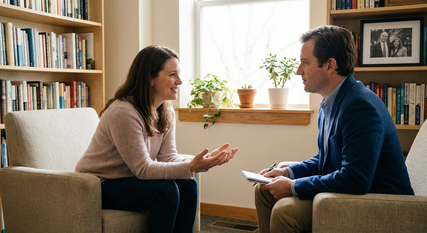 Patient discussing the emotional and psychological impact of neuropathy pain with a healthcare provider