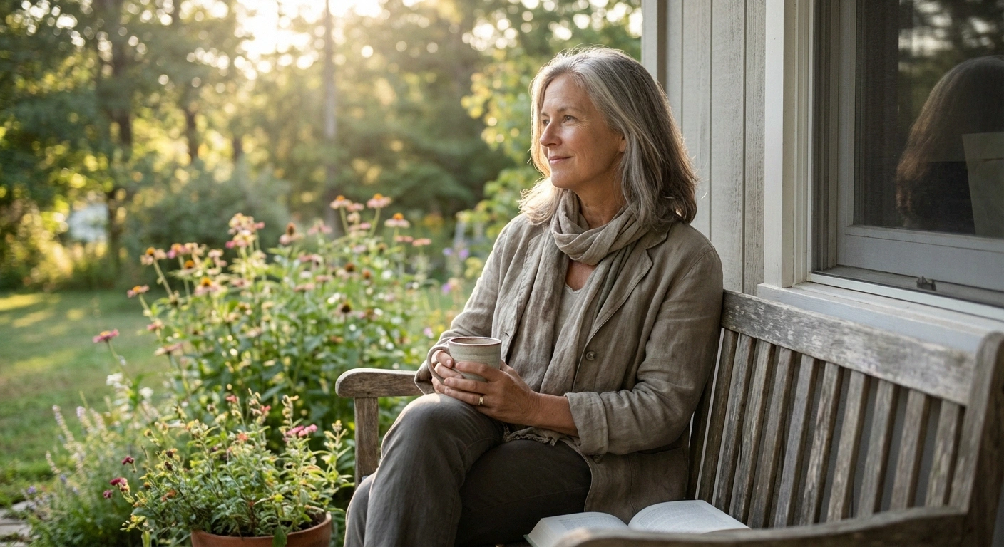 Person with neuropathy and PTSD experiencing improved quality of life outdoors after seeking combined treatment