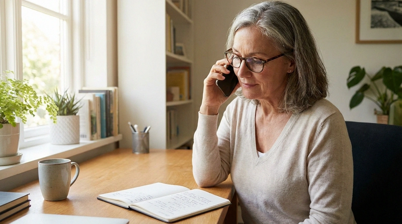 Person calling healthcare provider to escalate care for worsening neuropathy sexual symptoms