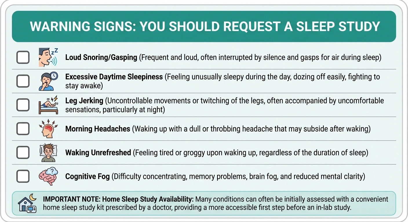 Decision guide for when to request a sleep study for neuropathy related sleep problems