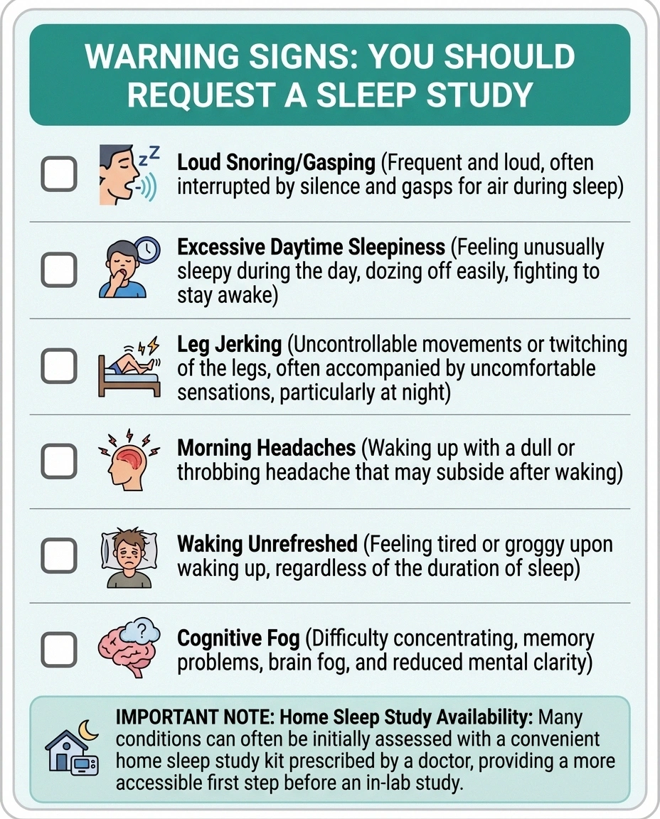 Decision guide for when to request a sleep study for neuropathy related sleep problems