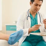 Pain specialist preparing botulinum toxin injection for neuropathic pain treatment