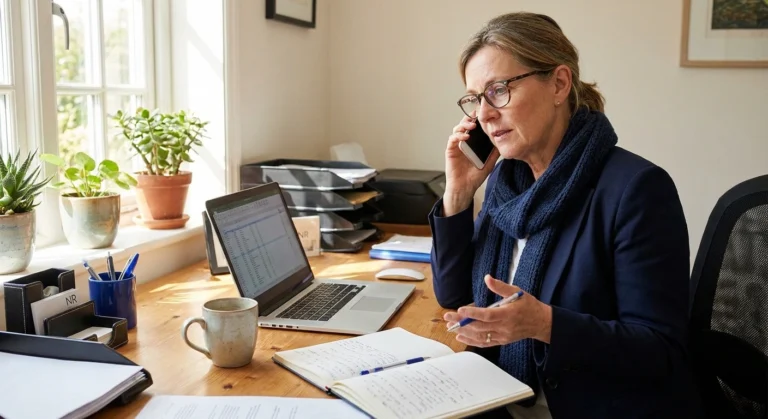 Woman researching and choosing a neurologist for neuropathy care — proactive patient advocacy