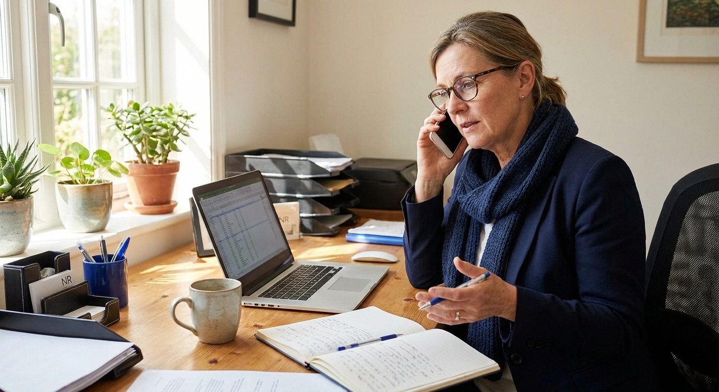 Woman researching and choosing a neurologist for neuropathy care — proactive patient advocacy