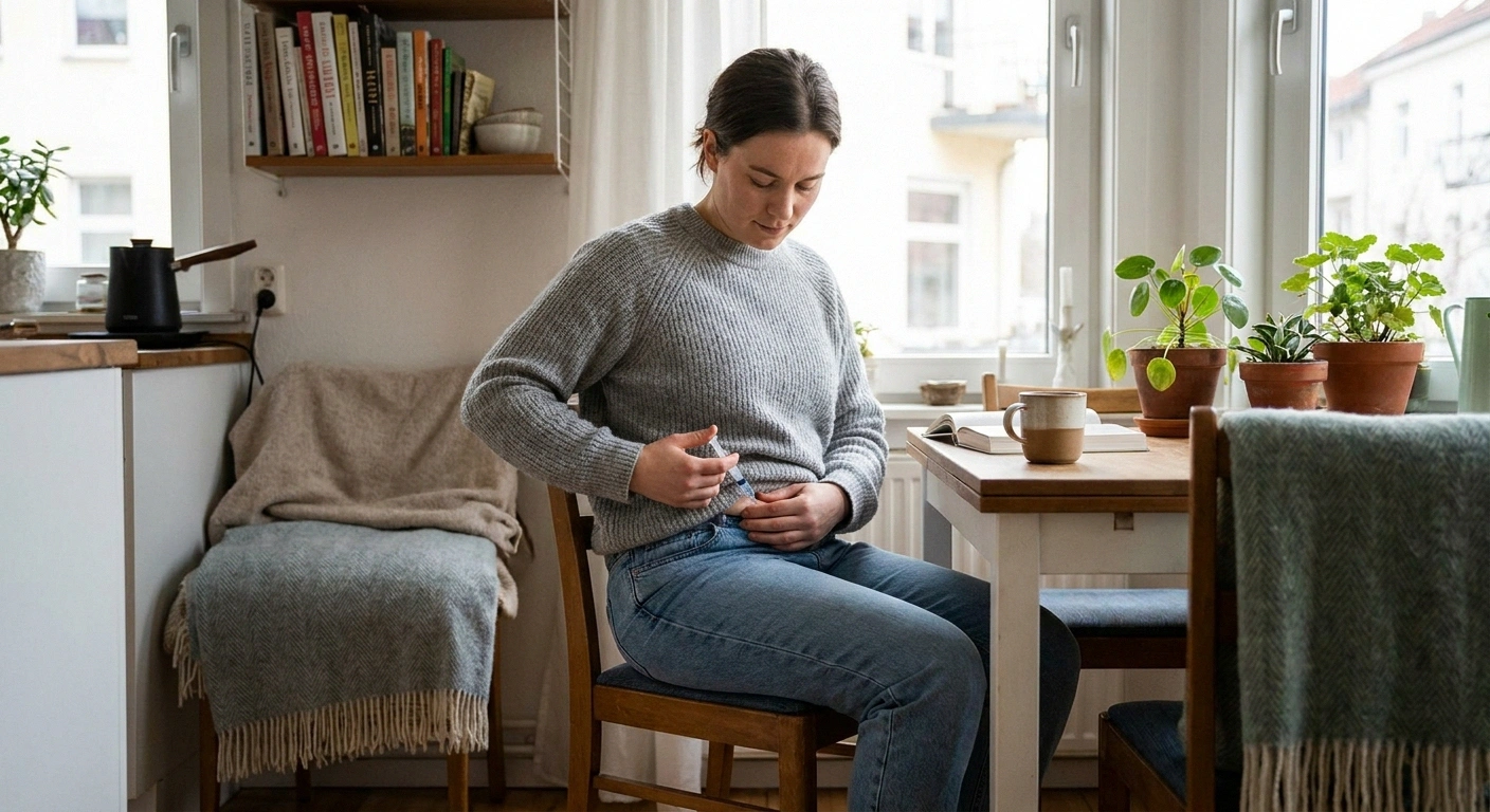 Person self-administering subcutaneous immunoglobulin (SCIG) at home as alternative to IVIG infusions