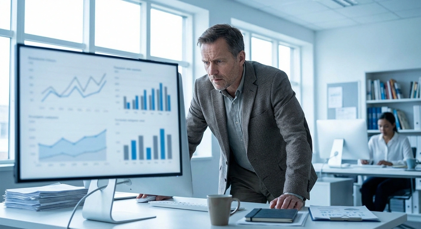 Researcher reviewing clinical data on low-dose naltrexone for neuropathy treatment