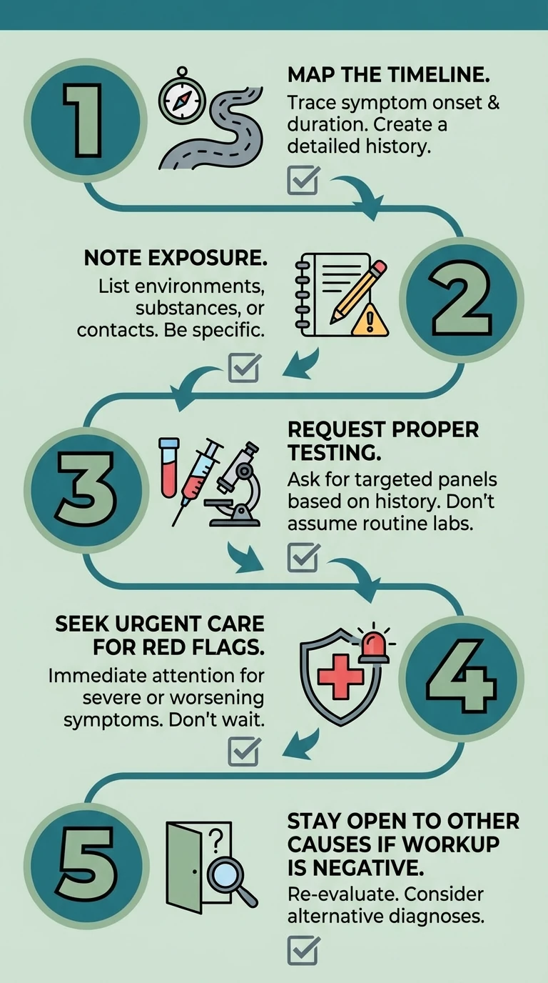 Checklist of next steps if you think Lyme disease is affecting your nerves