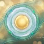 Artistic cross-section illustration of a nerve fiber showing the myelin sheath surrounding the axon