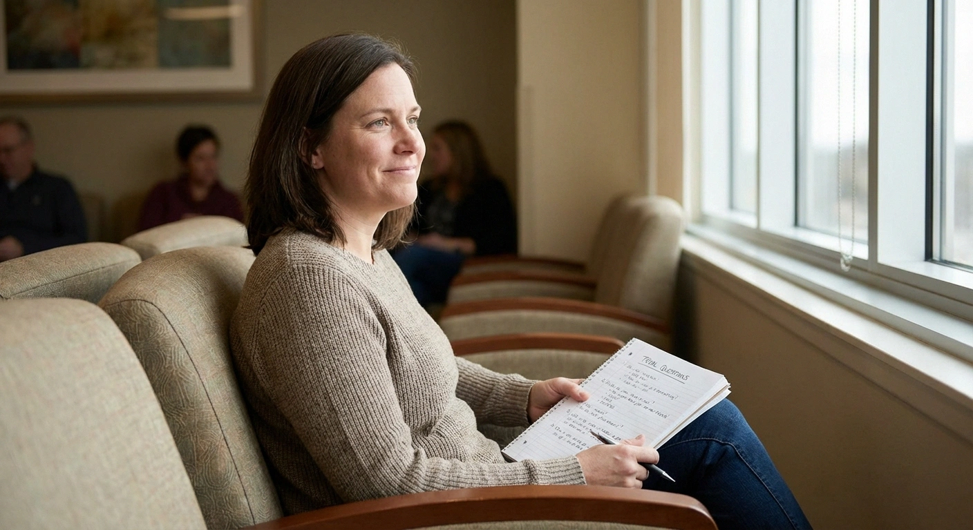 Patient preparing questions about neuropathy clinical trial participation