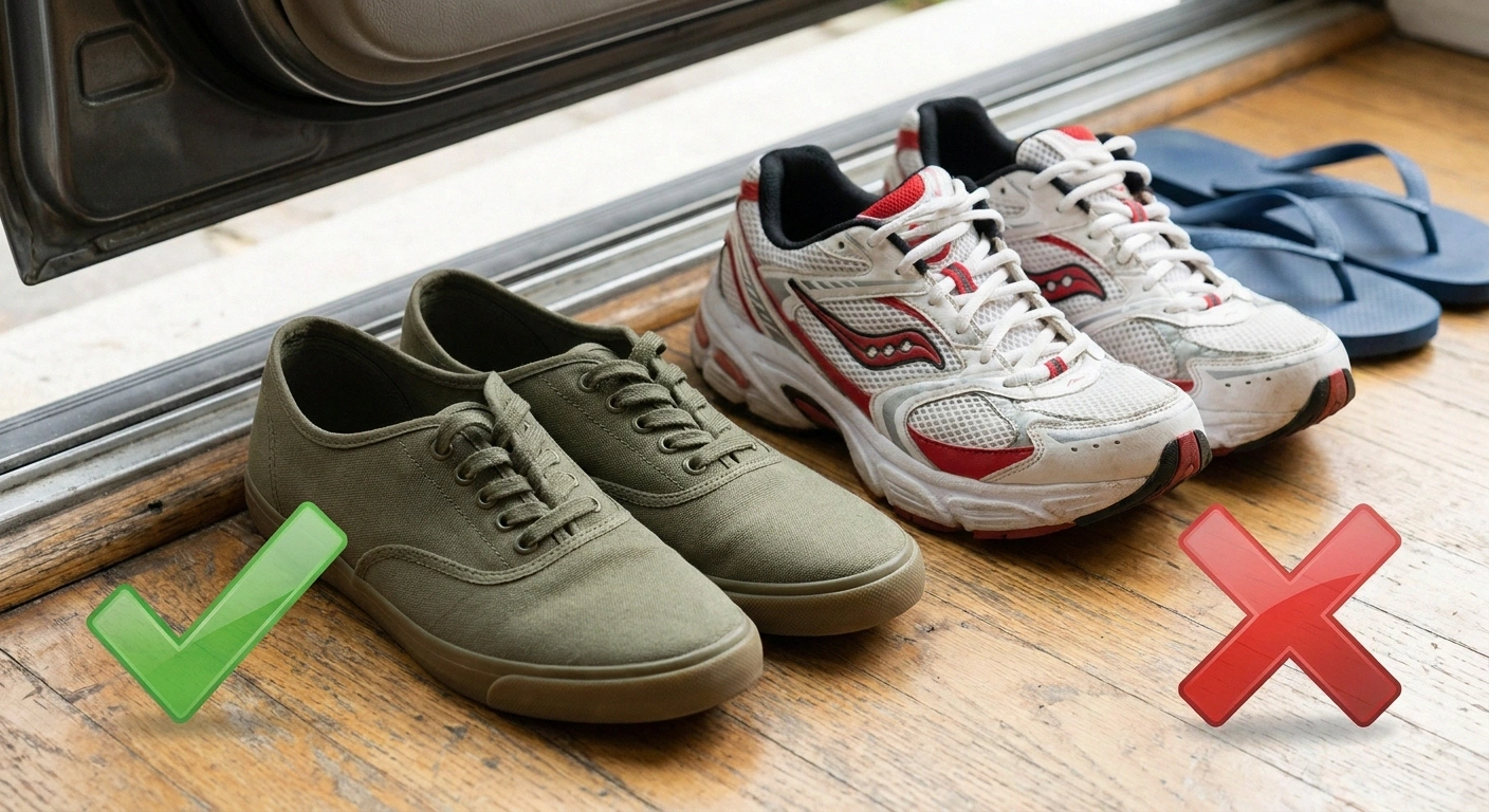 Comparison of thin-soled driving shoes versus thick athletic shoes — footwear choices for safe driving with neuropathy