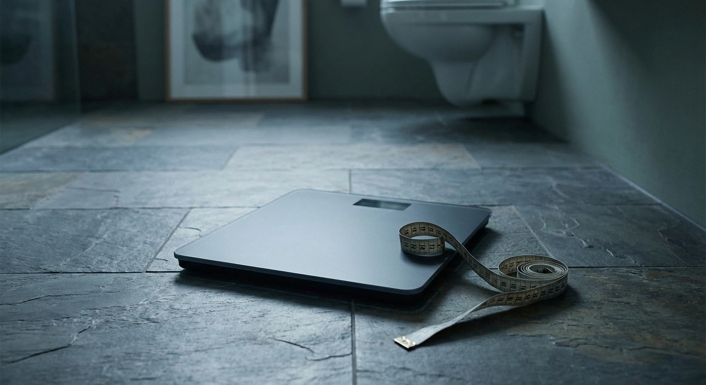 Bathroom scale and measuring tape representing rapid weight loss and neuropathy risk