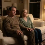 Couple sitting close together on couch navigating the emotional impact of neuropathy on their relationship