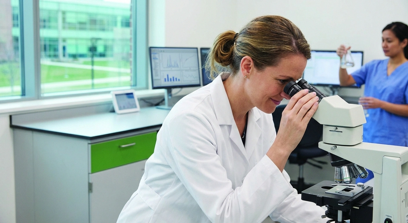 Researcher in laboratory representing active neuropathy treatment research pipeline