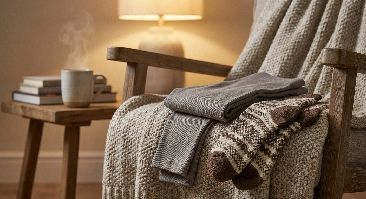 Wool socks and warm layers for managing neuropathy cold sensitivity — layering and thermal socks help protect sensitive nerves