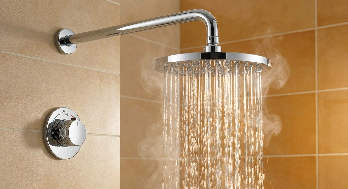 Shower with moderate temperature water — even lukewarm showers can feel scalding to people with neuropathy heat sensitivity