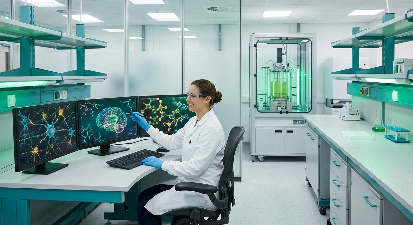 Scientist conducting nerve regeneration research representing the future of neuropathy treatment development
