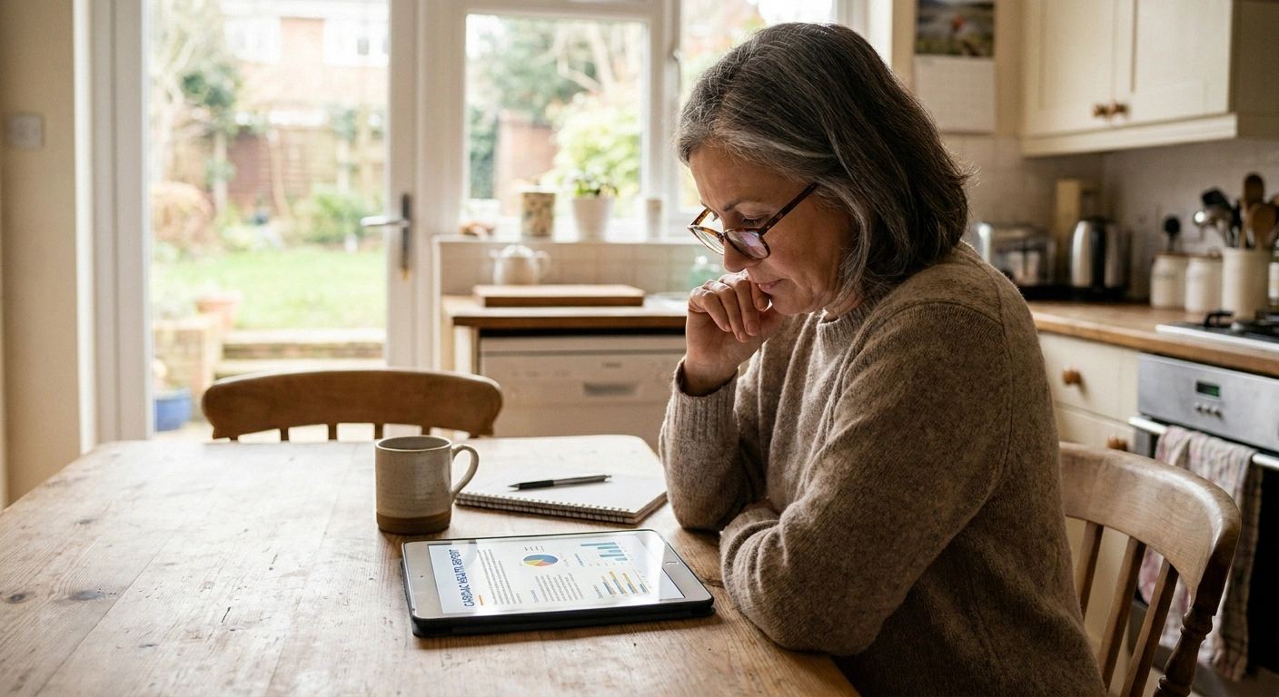 Neuropathy patient researching tramadol evidence and clinical study results before appointment