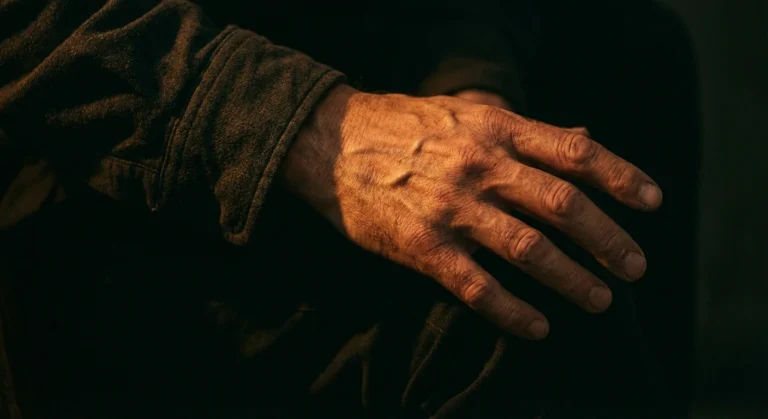 Hand showing weakness from vasculitic neuropathy nerve damage caused by blood vessel inflammation