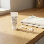 Small pharmacy tube of compounded pain cream for neuropathy on a clean kitchen counter