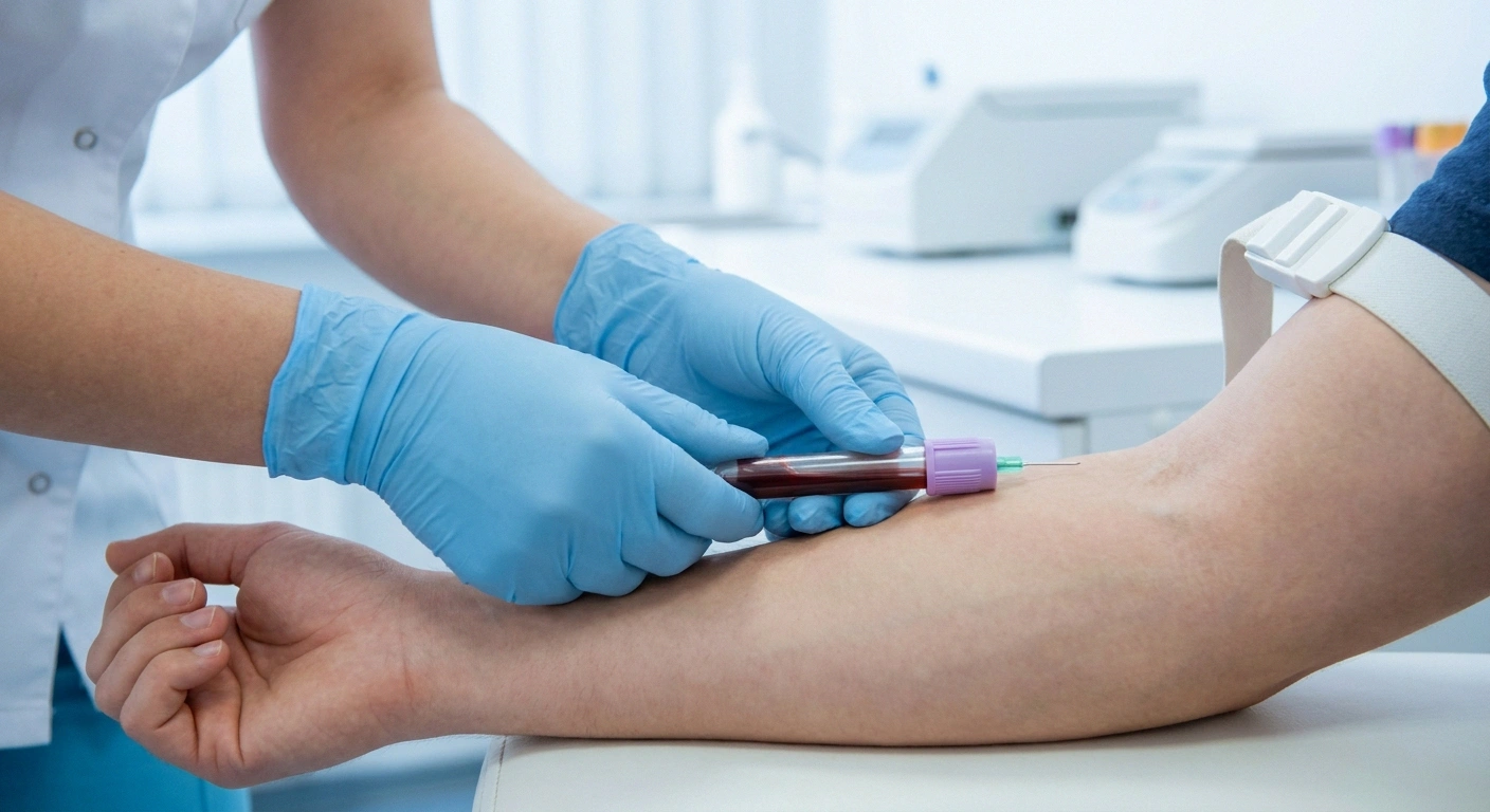 Blood draw for B12 and methylmalonic acid testing — diagnostic panel for suspected pernicious anemia and B12 deficiency neuropathy
