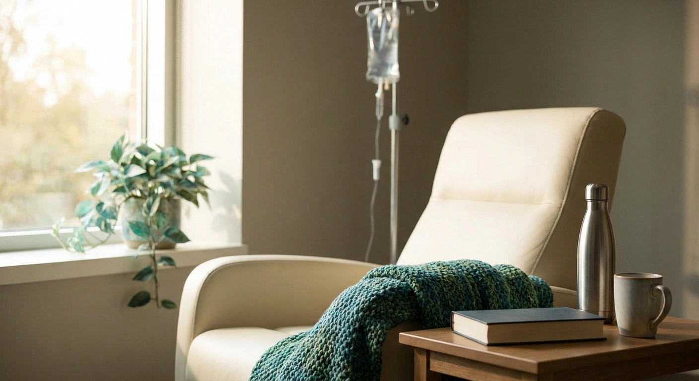 Peaceful infusion suite setting for rituximab therapy in autoimmune nodopathy treatment