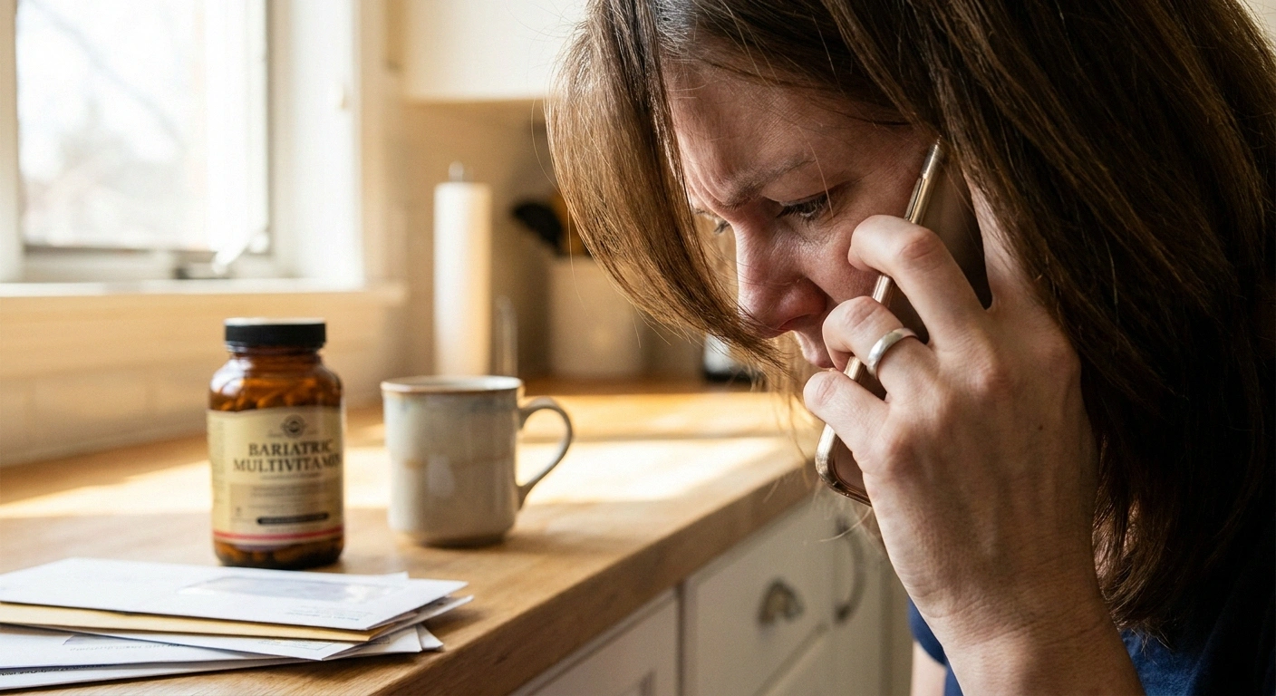 Person calling their bariatric surgeon's office about new neuropathy symptoms