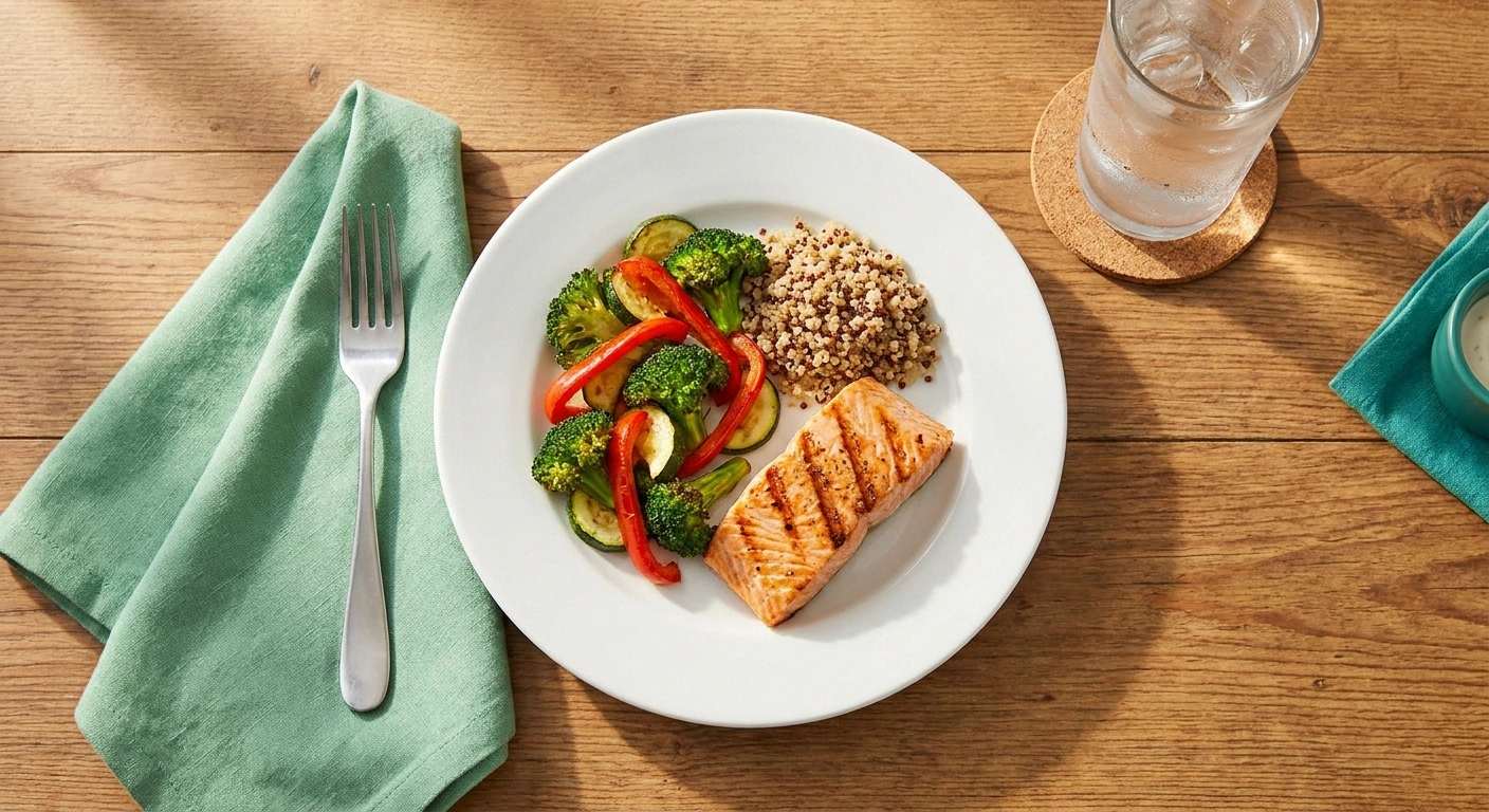 Protein-forward balanced small meal that protects blood pressure after eating